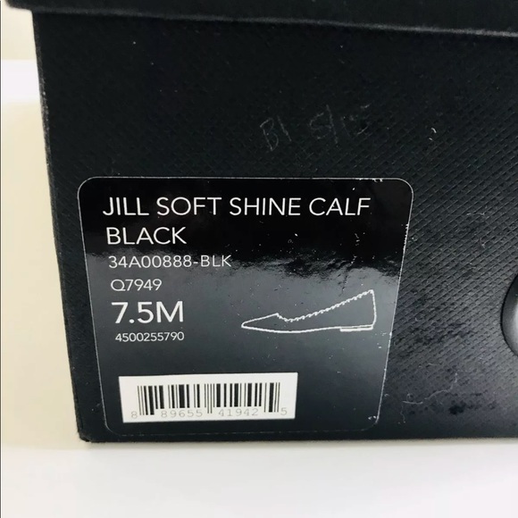 COACH Jill Soft Shine Calf Black Leather Flats New - Picture 7 of 9